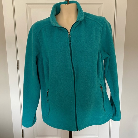 L.L Bean Turquoise Fleece Jacket - Picture 2 of 5